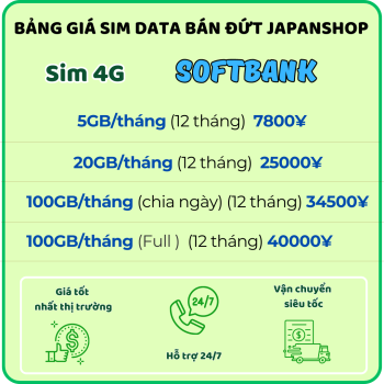 Sim Data Softbank bán đứt