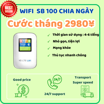 Wifi SB 100GB  chia ngày
